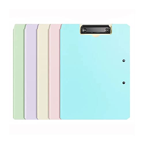 Filing Envelopes 5 Pcs A4 and Letter-Sized Clipboards Business Folder Meeting Contract Signing Clip Multifunctional Document Organizer Binder Plastic Folders (Color : B)