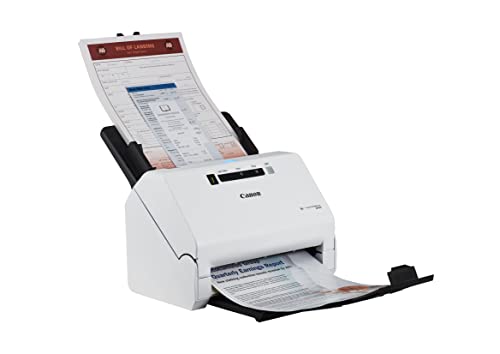 Canon imageFORMULA R40 Document-Scanner A4 White, 60-sheet feeder, USB, Fast Double-Sided Scanning, Automatic Feeder, for PC & Mac, Scanning Software, Easy Installation, Easy to Use