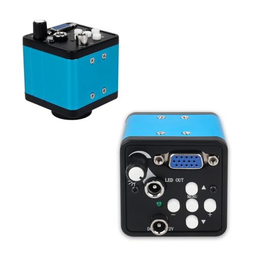 Microscope Accessories Kit 13MP 1080P VGA Industrial Video Digital Microscope Camera with LED Light C Mount for Soldering Repair Microscope Slides