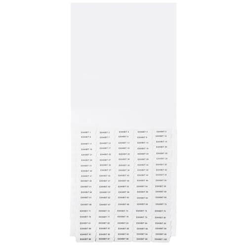 Exhibitindexes® Bottom Exhibit Dividers 1-100 AVE Style Bold Tabs Made in USA
