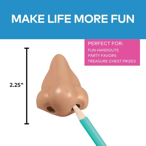2 1/4" Mega Bulk 144 Pc. Nose-Shaped Novelty Plastic Pencil Sharpeners