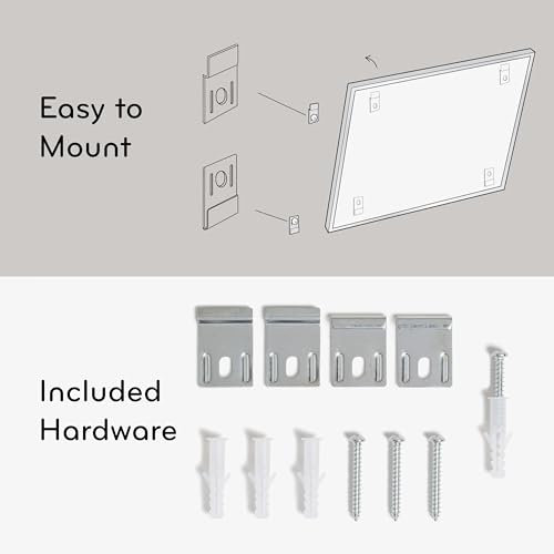 U Brands Magnetic Whiteboard, 36" x 24", Wall Mounted Dry Erase Board with Silver Aluminum Frame, White Board for Home, Office, Classroom