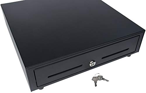 Star Micronics CD3-1313 4 Bill / 5 Coin Value Series Mini Cash Drawer with 2 Media Slots and Included Cable (13" x 13") - Black
