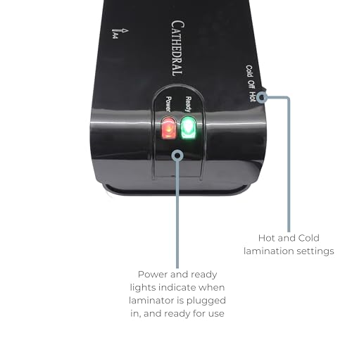Cathedral Products A4 Laminator - with Fast Warm Up & Jam Release - Black