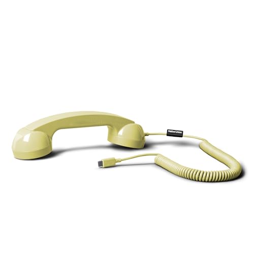 Native Union POP Phone – Retro Telephone Handset with Mic & Speaker, USB-C for iPhone, iPad, Laptop, Tablet, Samsung S26, Flip/Fold 8 – Hybrid Work, Calls, Video Conferences, Meetings (Lemon)