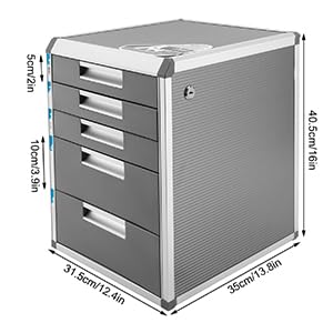 DDBESSIC File Cabinet, 5 Drawer Lateral Filing Cabinet with Lock Desk Storage Home Office Lockable Desk Storage Organizer with Drawers
