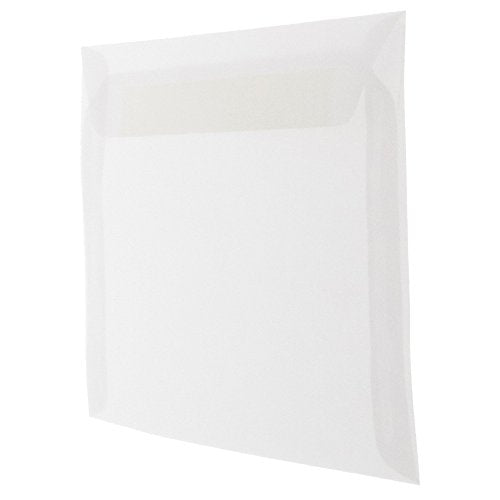 JAM PAPER 8 3/4 x 11 1/2 Booklet Translucent Vellum Envelopes - Clear - 25/Pack