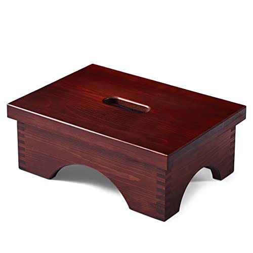 ECROCY Wooden Step Stools for Adults for Bed, Pre-Assembled