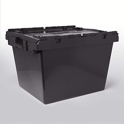 American Metalcraft SCBL Stackable Plastic Storage Crate, Black, 27-Inches