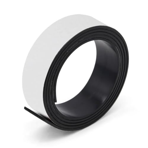 YTCEZ 1-5Meter Self Adhesive Magnetic Tape Rubber Magnet Tape Strong Flexible Magnet Stripe for Refrigerator Photo Posters(50X1.5mm,5Meter)