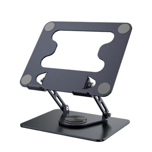 LWECMGSA Carbon Steel Book Stand 360° Rotation Reading Rack Folding Holder