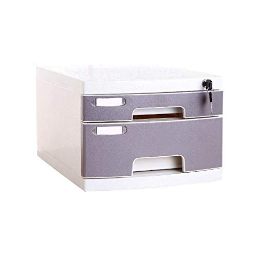 noxozoqm Flat File Cabinet,Multi-Layer Lockable Desktop Drawer Manager,File Storage and Finishing Low Cabinet, Office Data Sorting Organizer (Size : 2-Layers)