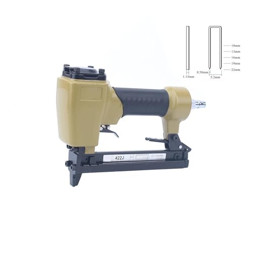 Oil-Free Pneumatic Staple Gun Heavy-Duty Stapler 1pcs Model 422J Pneumatic Staples Gun Capacity 100pcs Air Stapler