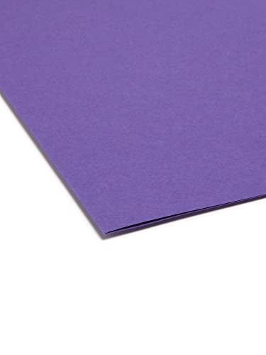 Smead Standard File Folders, 100 Count, Assorted Jewel Tone Colors, 1/3-Cut Tabs, Letter Size (11948)