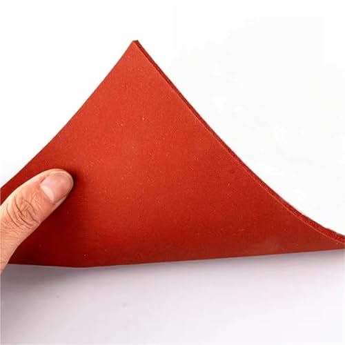 Self-Adhesive Silicone Sponge Foam Pad - High Temperature Resistant Red Cushion Board for Laminating Machine,1pcs(500x1000x1mm)