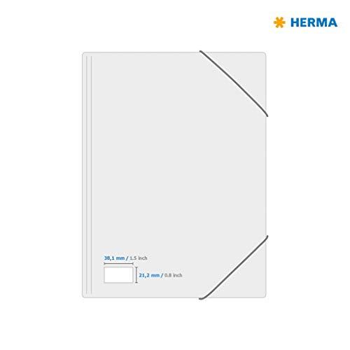 HERMA Self Adhesive Address Mailing Labels, 65 Labels Per A4 Sheet, 6500 Labels for Laser and Inkjet Printers, 38.1 x 21.2 mm (4254)