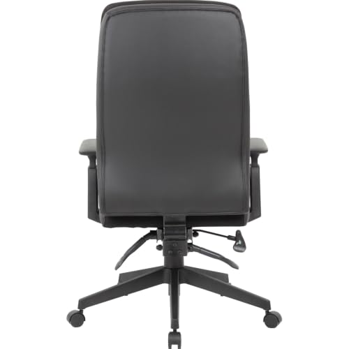 Lorell, LLR03206, Premium Vinyl High-Back Black Executive Chair