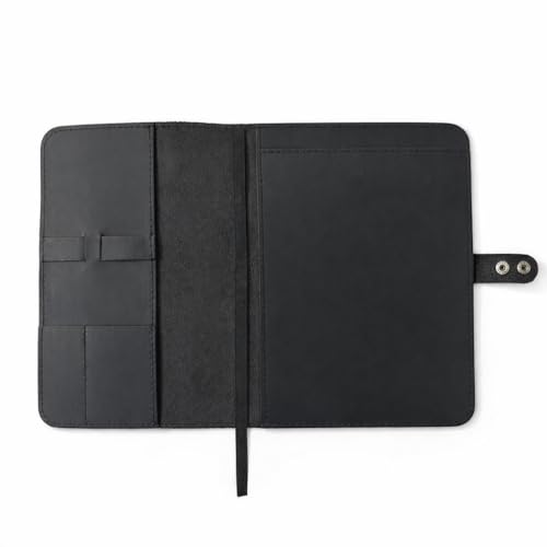 CestAntiQ Rustic Leather Steno Notebook Cover 6 X 9 in Top-Bound, Black
