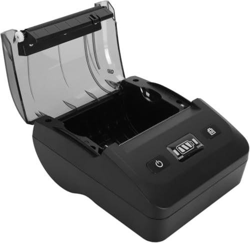 GEOTPVH Portable 80mm Thermal Receipt Printer 2600mAh Battery USB & Bluetooth 5.0 Rechargeable Mobile Receipt Pro Printer for Small Business Restaurant and Home Office