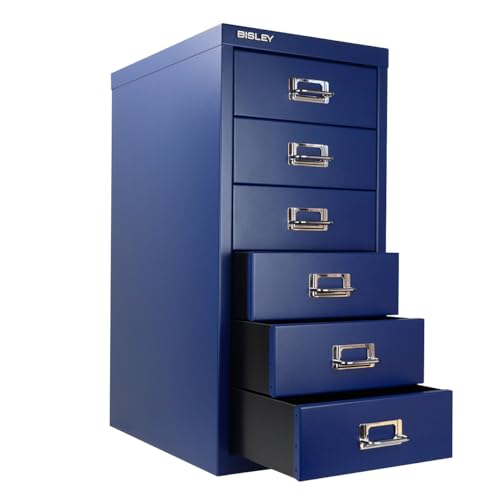 Bisley 6-Drawer Steel MultiDrawer Cabinet - Oxford Blue
