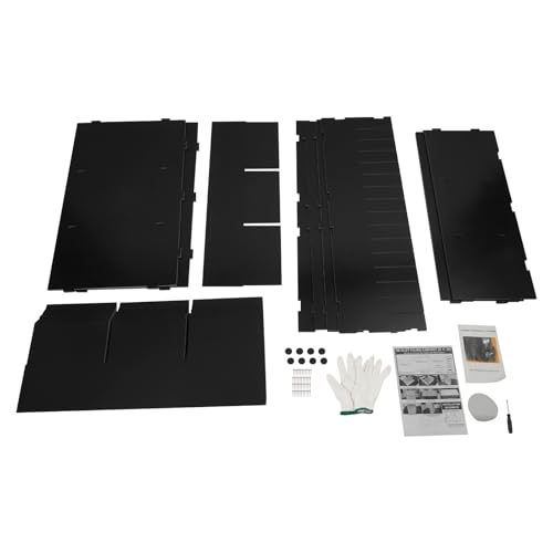 YYHGTRD 48 Slot Mail Sorter Organizer, Freestanding File Folder Storage Rack with Removable Shelves, 31.5 x 12 x 37.8 Inch Document Holder for Office Home Classroom, Black PVC Literature Organizer