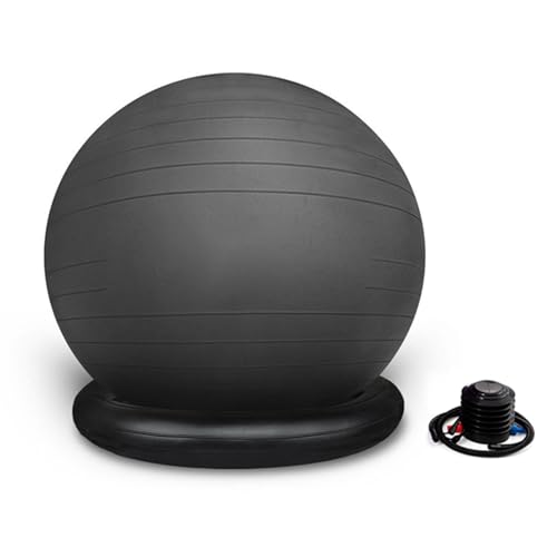 ROYUMI Exercise Ball Chair for Yoga/Fitness, Stability Ball Chair for Office Adults Desk, Pregnancy Ball Chair with Pump, Improve Balance (Size : 55 cm (21 5/8"")), 36655