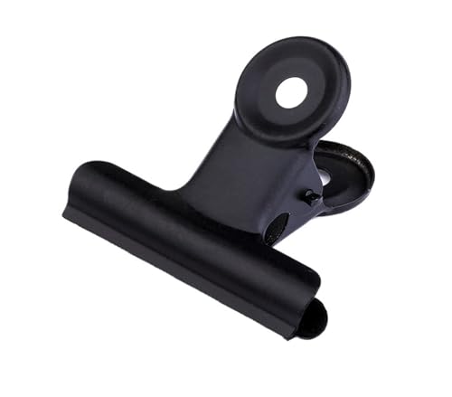 BMFHAO 10pcs Black Metal Clip Stationery Office Supplies Household Paper Clip Fixing Small Book Clip Sketching Board Clamp Cip Black(75mm)