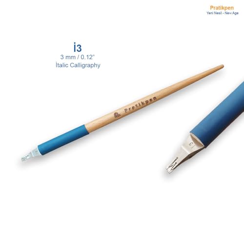 PRATIKPEN Italic Calligraphy Pen Set New Age, Italic handwriting calligraphy pen, technical art professional unique handle ink dip nib