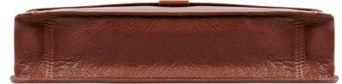 Hidesign Aiden Genuine Leather 15 Inch Laptop Shoulder Messenger Business Bag for Men & Women, Tan