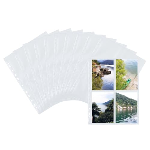 HERMA Photo Pockets for Ring Binder Albums, Acid Free, 10 x 15 cm / 4 x 6 inch Portrait Format, 2000 Pockets, White