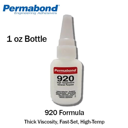 Permabond 920 (1oz Bottle) Instant Adhesive-Fast-Set, Thin Viscosity, 2-Step High-Temp Resistant