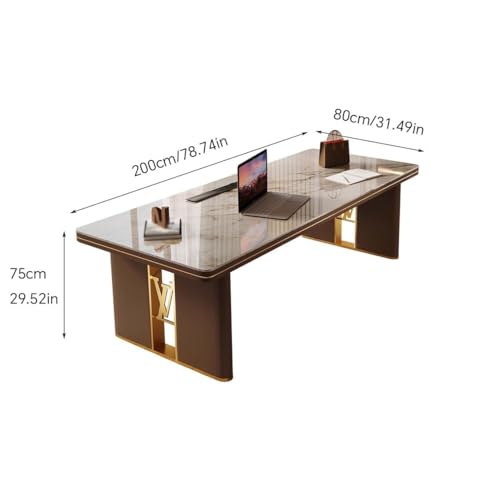LINKIO Home Office Desks Rock Board Desk CEO Office Boss Desk Simple Home Study Large Board Table Computer Table Desk(200cm)
