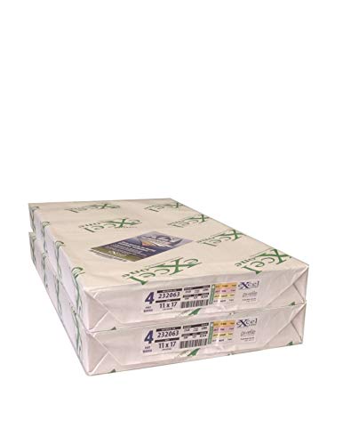 Excel One Carbonless 4-Part Reverse Paper (Gold/Pink/Canary/White), 11" x 17" (232063) - 125 Sets Per Ream - Two (2) Reams (250 Sets)