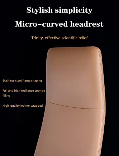 Leather Office Chair with Armrest High Back Classic 360 Degrees Rotation Adjustable Height Executive Chair Computer Desk Chair for Office