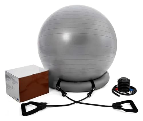 Yoga Ball Chair,Yoga Ball，Exercise Ball, Yoga Ball Chair Workout Ball Chair for Yoga/Fitness Stability Ball Chair for Office Home Classroom Pregnancy Ball Seat with Pump Relieve(Diameter 55cm ( 21 5/8