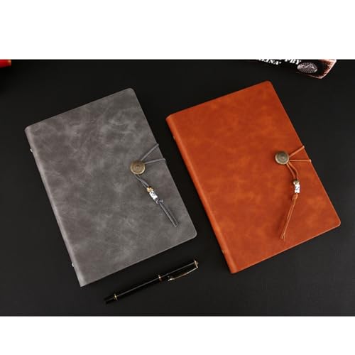 Leather Stationery Notebook Homework Diary Office Paperback A5 Notebook