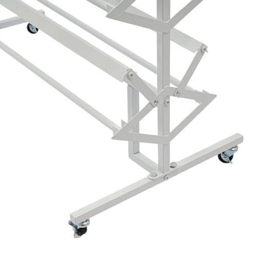 4-Tier 8-Rod Large Paper Roll Holder for Classroom Studio Retail (White)