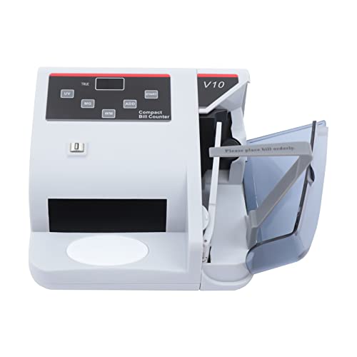 Unnsiapit Money Counter Machine, Cash Counter Bill Counting Machine with Counterfeit Detection & Digital Display for Multi-Currency, Add Mode, Counting Speed 600 PCS/MIN