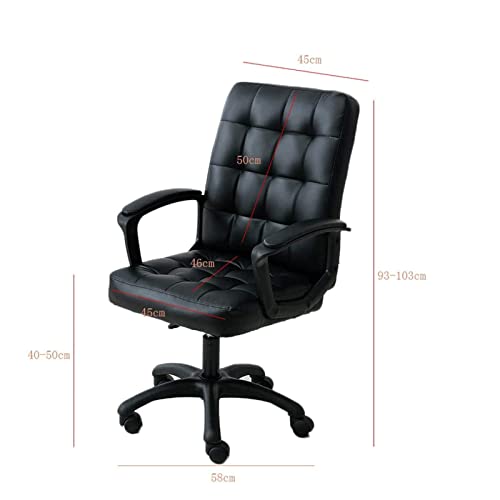 POCHY Flexible Office Chair Office Chairpu Leather Desk Chair Height Adjustable Rotating Computer Chair for Home Managerial Chairs Executive Chairs Cozy