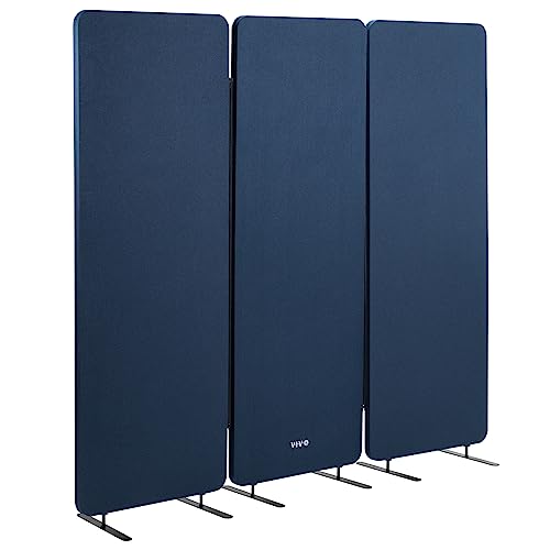 VIVO Navy Blue Freestanding 72 x 66 in Privacy Panel, PP-3-T072NB
