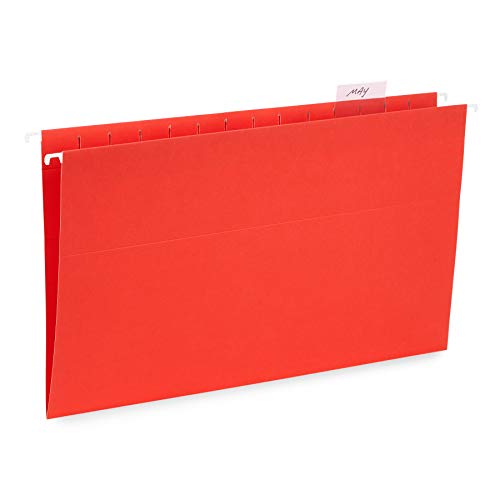 5 Legal Hanging File Folders, Reinforced Hang Folders, Designed for Home and Office Color Coded File Organization, Legal Size, Assorted Colors, 5 Pack