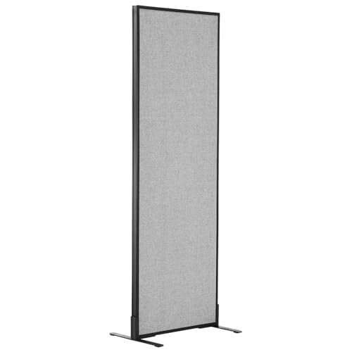 Global Industrial 24-1/4"W x 72"H Freestanding Office Partition Panel, Gray