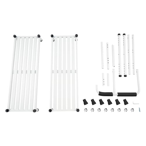 Step Stool with Handle Carbon Steel 2 Step Stool for Seniors Home Kitchen