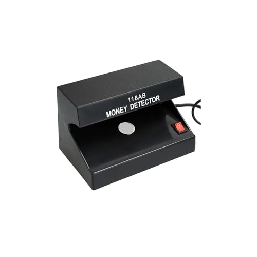 Cash Register, 2pcs Counterfeit Bill Detector with UV Light, Black