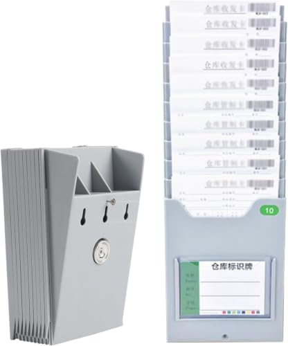Katzowen Gray Commercial Timesheet Material Card Rack Wall Mount