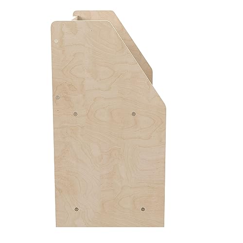 Classroom Essentials Commercial Grade Modular 2 Shelf Wooden Classroom Display Shelf, Natural