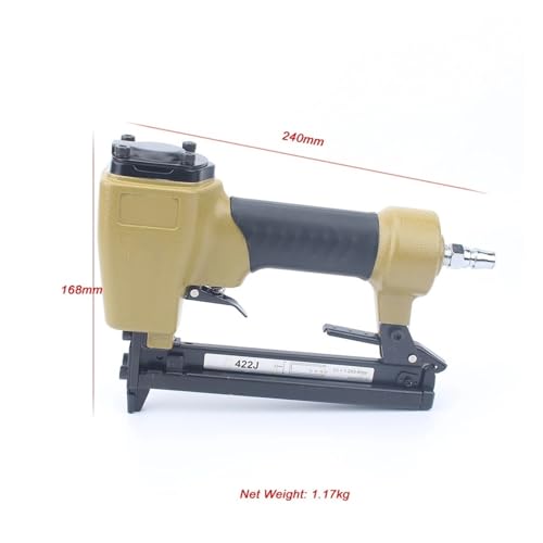 Oil-Free Pneumatic Staple Gun Heavy-Duty Stapler 1pcs Model 422J Pneumatic Staples Gun Capacity 100pcs Air Stapler