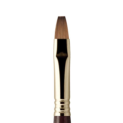 Speedball Art Products Escoda Reserva Series Artist Watercolor Short Handle Bright/Shader Paint Brush Size 12, Pure Kolinsky-Tajmyr