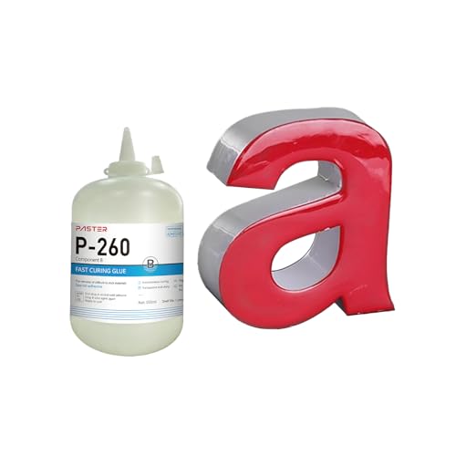 US Stock AB Fast Curing Glue Cyanoacrylate Adhesives Professional Grade AB Super Glue Metal to Metal Glue Adhesive for Channel Letter, Sign Characters Field (Fast Curing G LUE (B), 500mlx6)