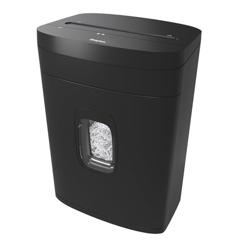 Staples 15-Sheet Cross-Cut Paper Shredder, P-4 Security, Black